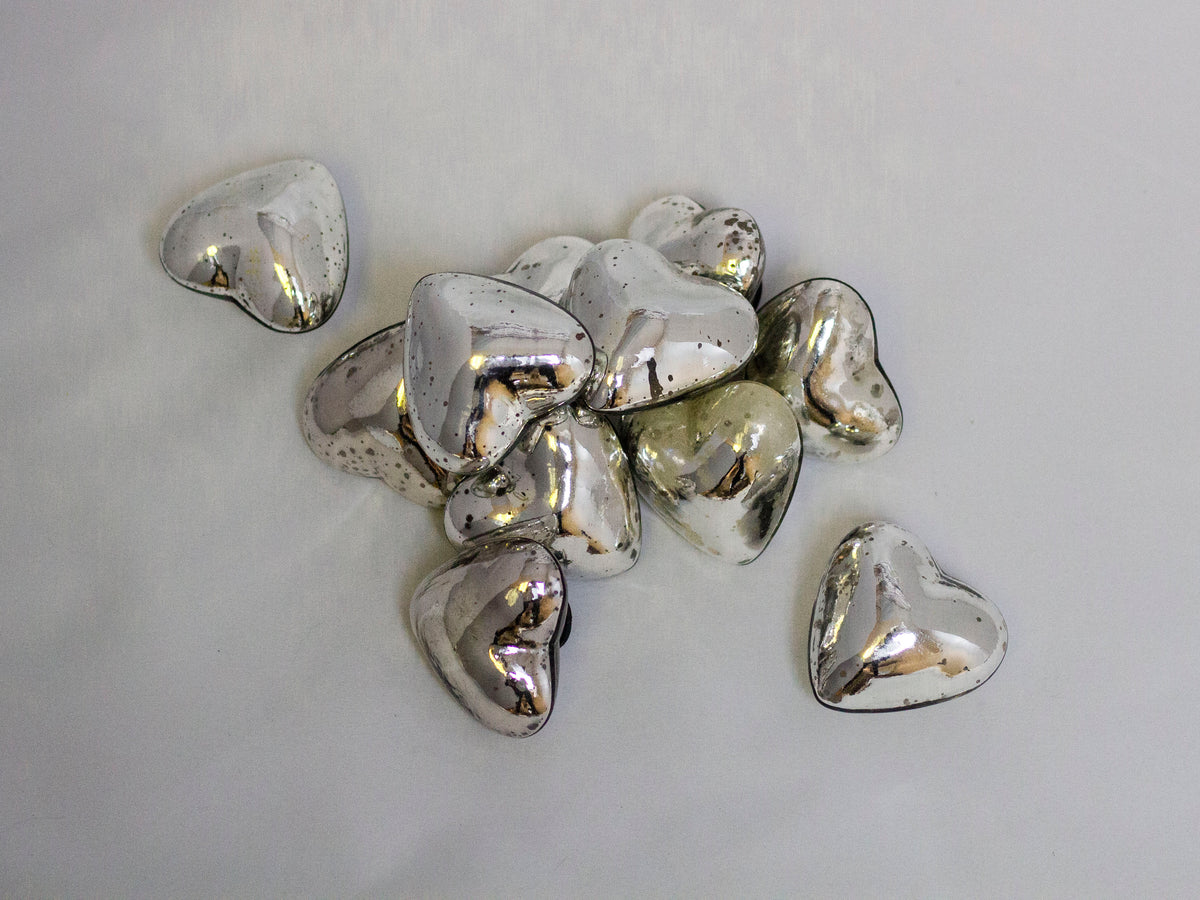 Mercury Glass Hearts