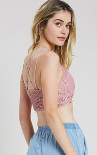 Floral Bralette in Mauve - I Love Bon Bon