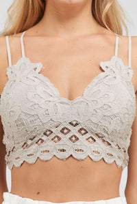 Floral Bralette in Nude - I Love Bon Bon