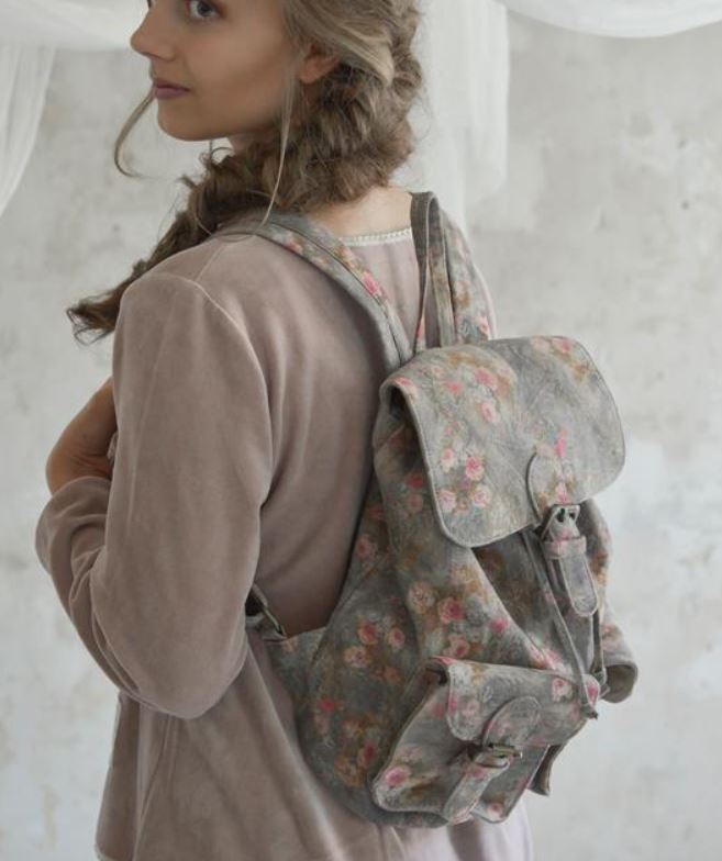 Sophie Leather Floral Backpack - I Love Bon Bon