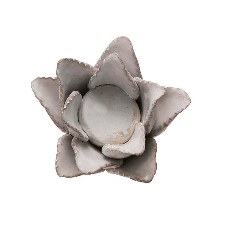 Terra-Cotta Flower Tealight - I Love Bon Bon